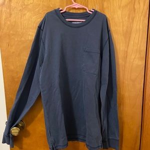 Navy blue long sleeve shirt